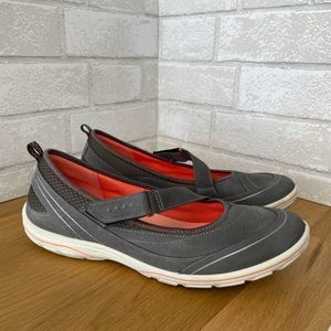 Ecco Shoes Womens Size US 10/10.5 EU 41 Mary Jane Gray Leather